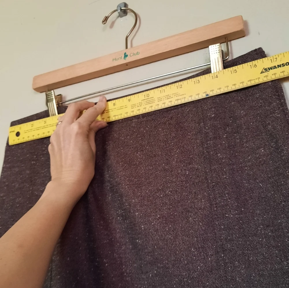 Vintage Brown Tweed Pleated Skirt Academia Academic Collegiate Preppy Y2k